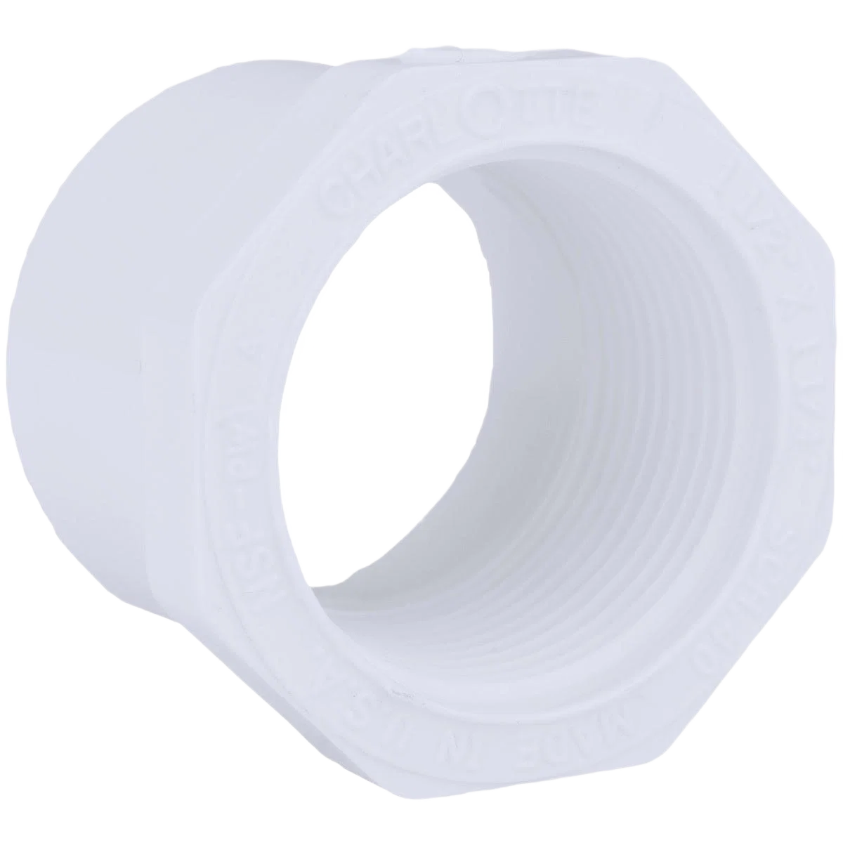 Fast Charlotte Pipe Schedule 40 PVC Bushing 1-1 2 In. SPG x 1-1 4 In. FPT Classic
