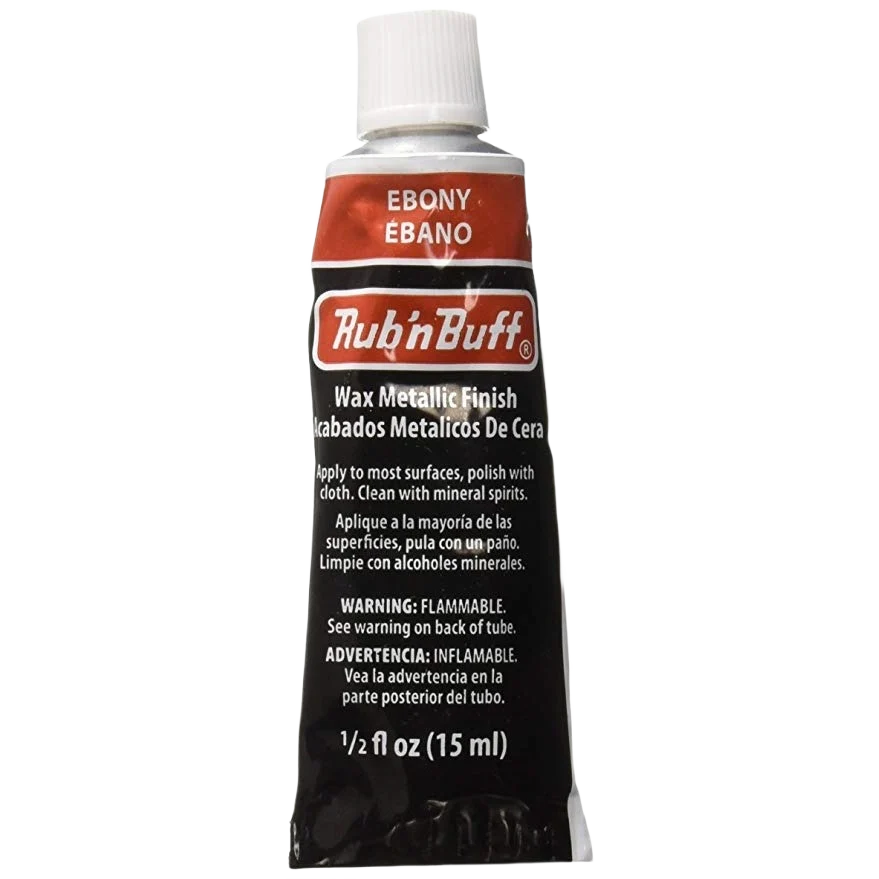 Minimalist Notions Rub ‘n Buff Wax Ebony Metallic Finish 0.5 fl. oz. Carefully Designed