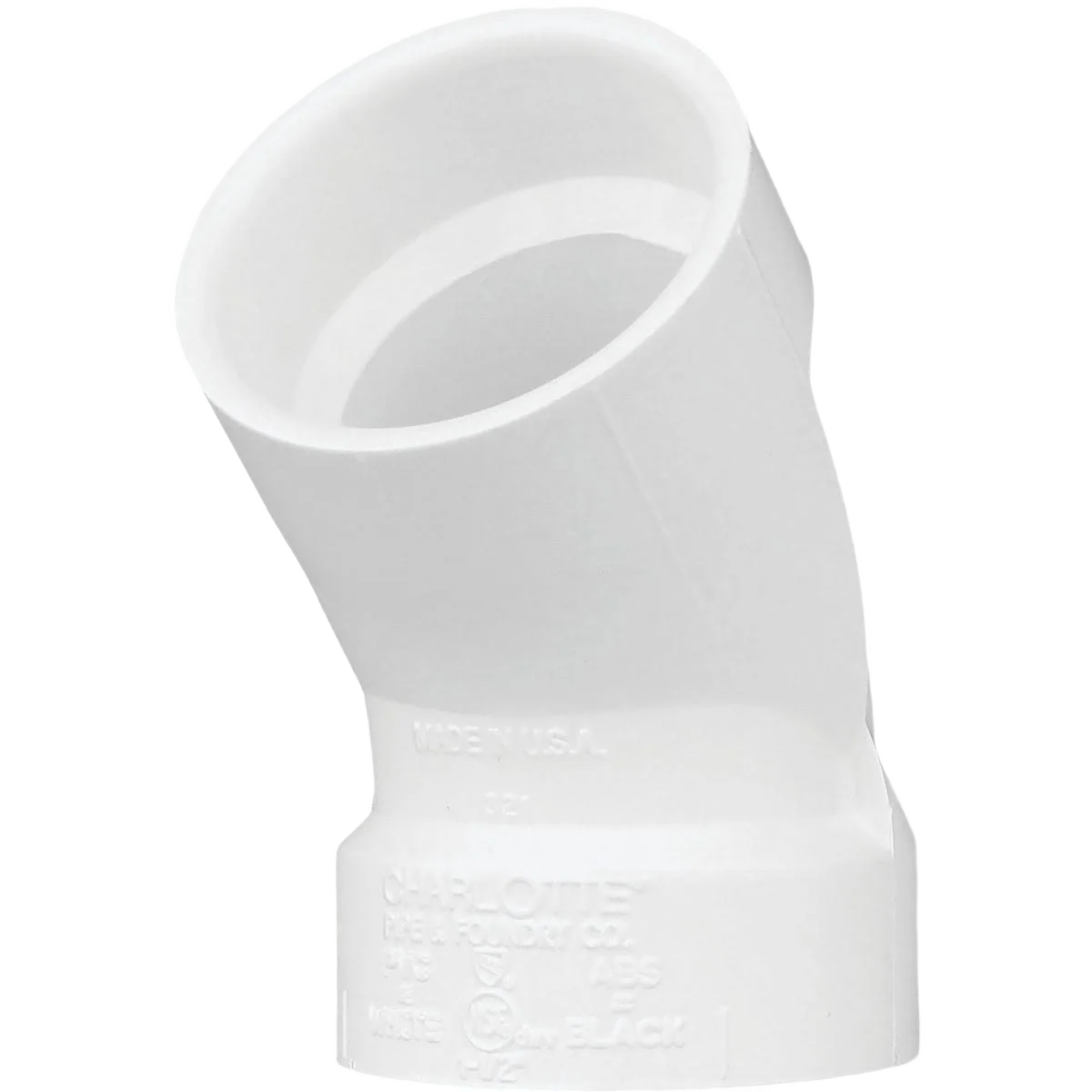 Expertly Made Charlotte Pipe 1-1 2 In. 45 Deg. DWV Sanitary PVC Elbow First-Class