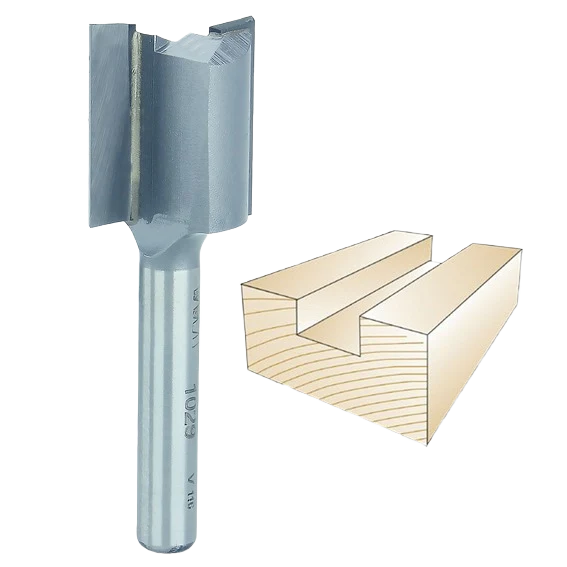 Pure Whiteside Straight Bit 1 4 in. SH x 11 16 in. CD x 3 4 in. CL Detailed