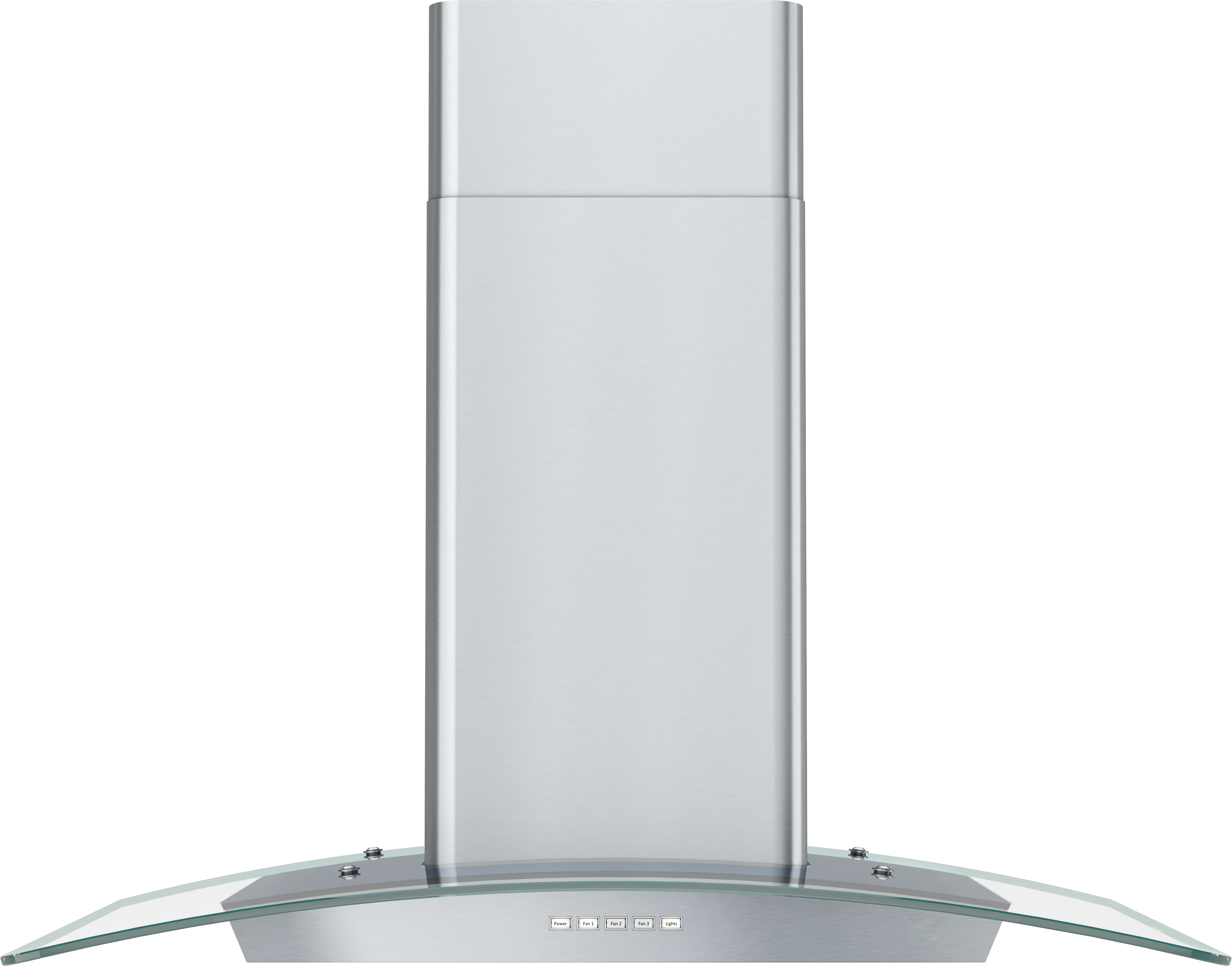 Verified Curved Glass Chimney Wall 30 600 CFM ACT Smooth