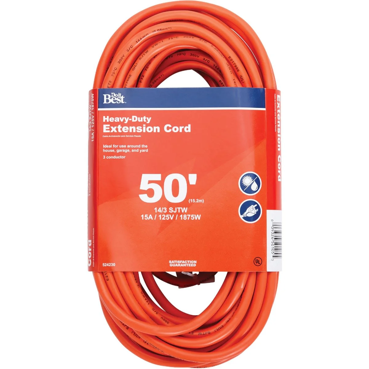 Detailed Do it Orange 14 3 Heavy-Duty Outdoor Extension Cord 50 ft. Excellent