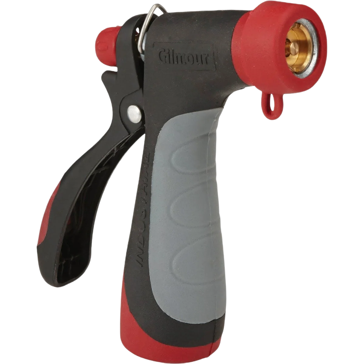 Expertly Made Gilmour Pro Metal 160 deg. Hot Water Red and Black Pistol Nozzle Natural