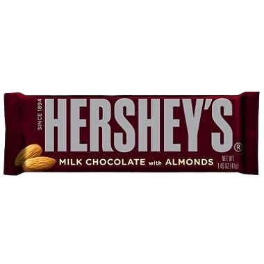 Breathable Hershey’s Milk Chocolate with Almonds Candy Bar 1.45 oz. Eco-Friendly
