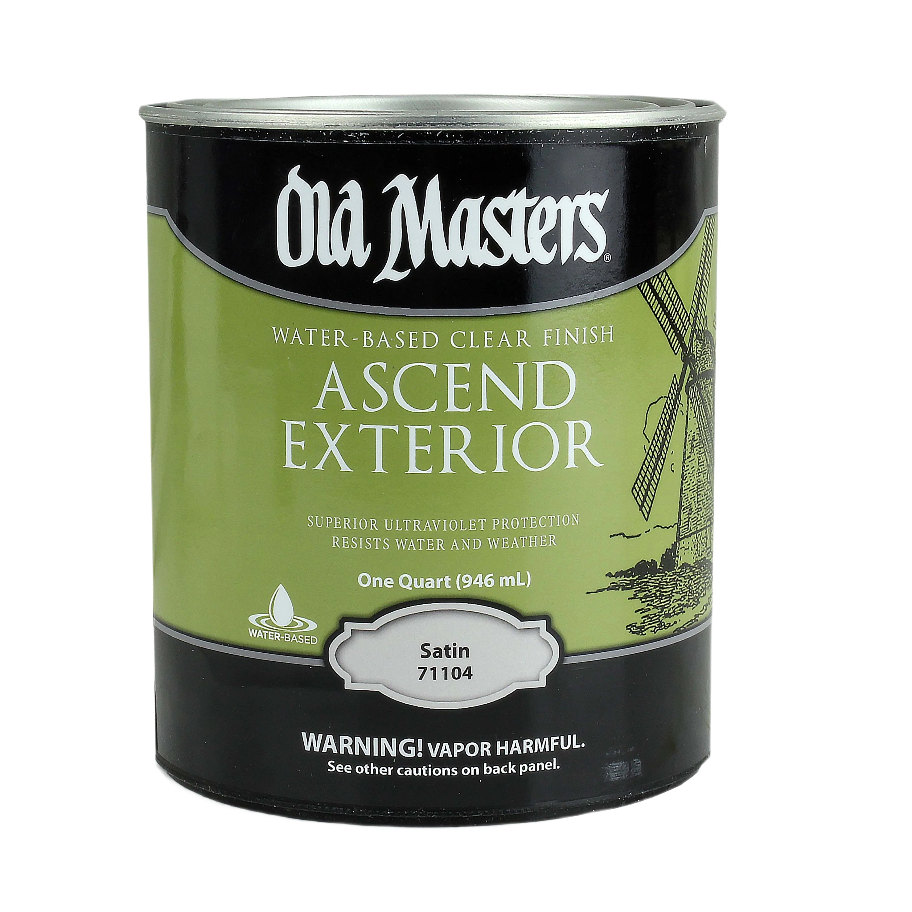 Modern Old Masters Ascend Exterior Water Base Satin Clear Finish Quart Fine Crafted