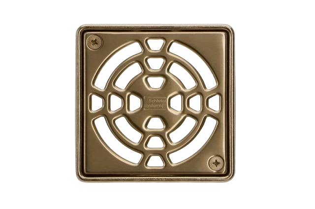 Reliable Schluter Vintage Gold KERDI Drain Grate Kit 4 Premium Material