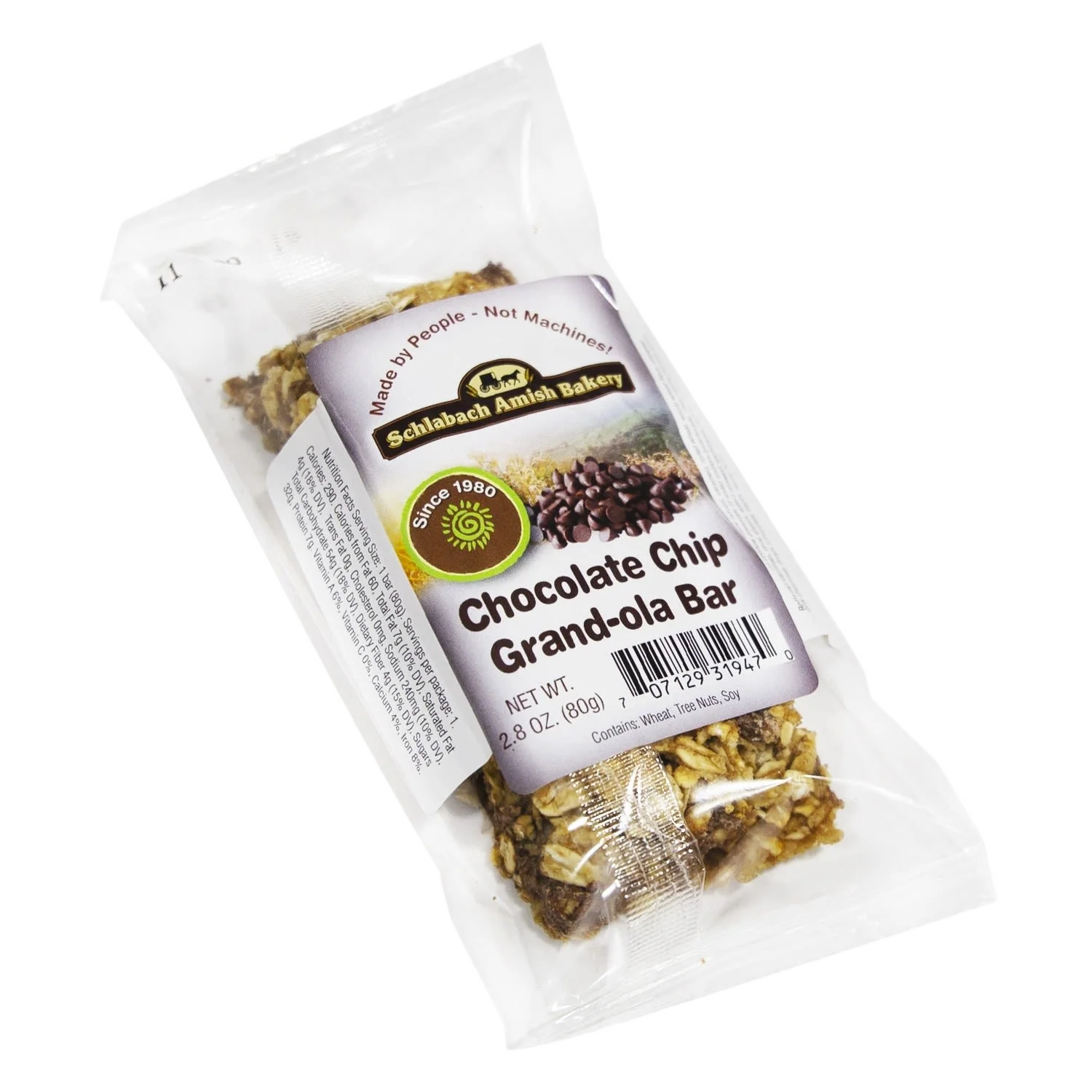 Versatile Schlabach’s Amish Bakery Chocolate Chip Grand-Ola Bar 2.8 oz. Smart