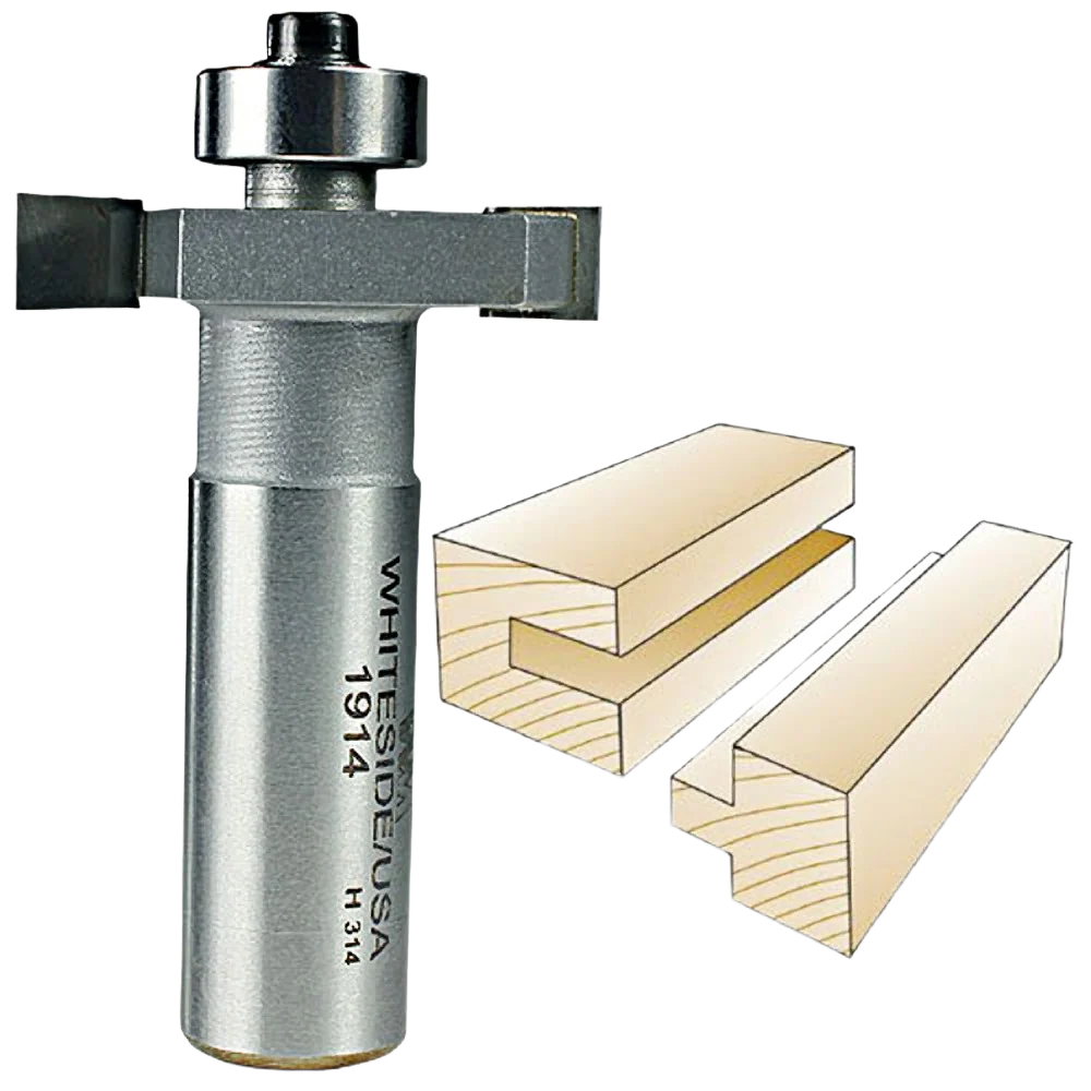World-Class Whiteside Slotting Rabbeting Bit 1 2 in. SH x 1 4 in. CL x 3 8 in. CD Functional
