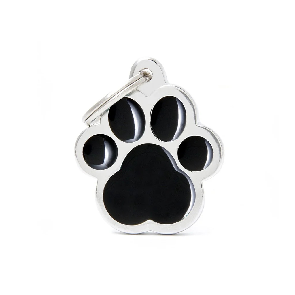 Elite MyFamily Classic Big Black Paw Pet Tag Relaxed