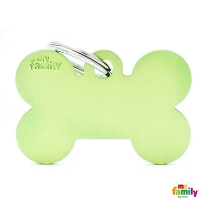 Exclusive MyFamily Large Green Bone ID Tag Fine Crafted