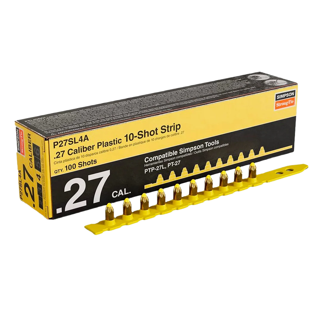 Casual Simpson Strong-Tie Yellow 0.27-Caliber Plastic Shot Strips 100 Shots Expertly Made