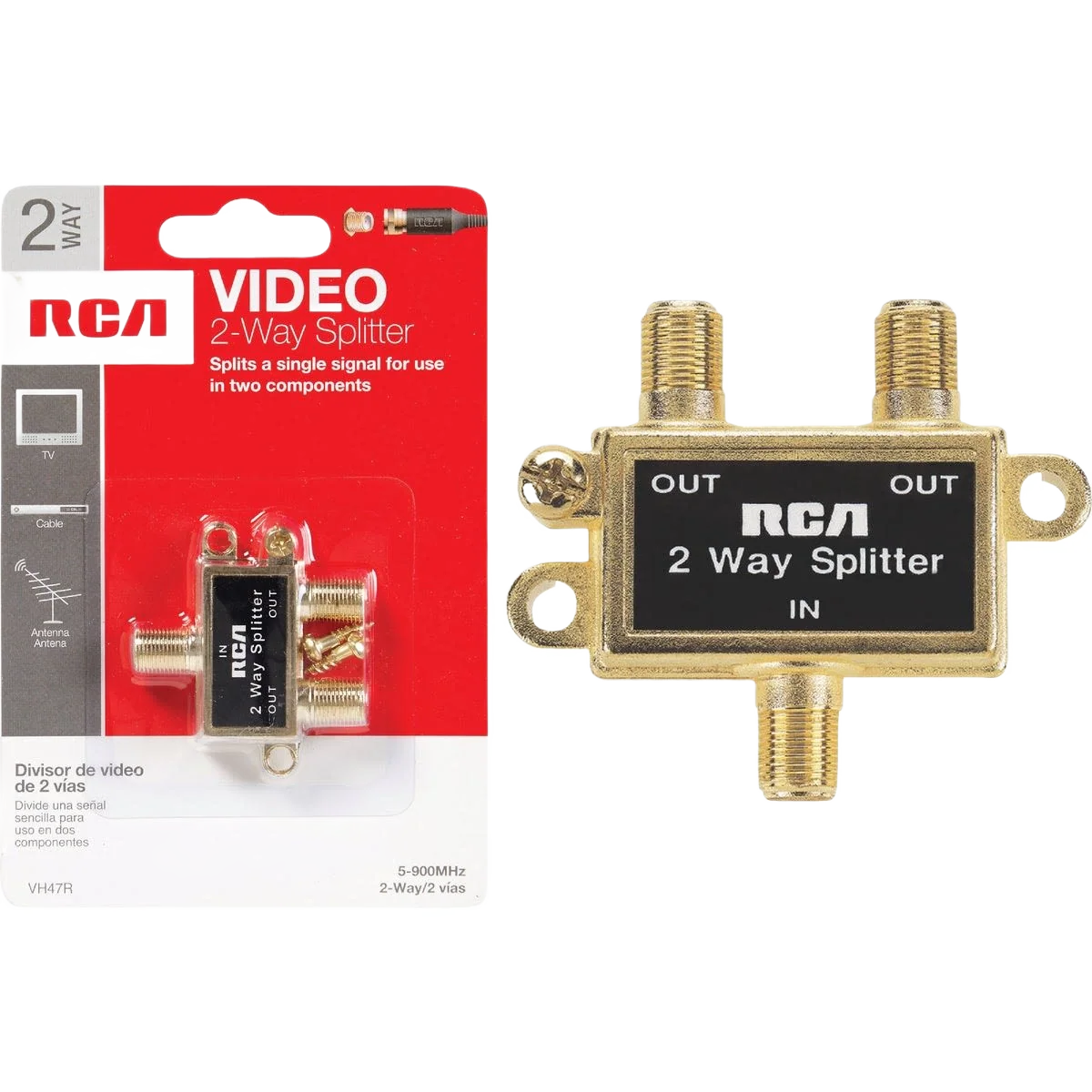 Stylish RCA 2-Way Coaxial Splitter Efficient