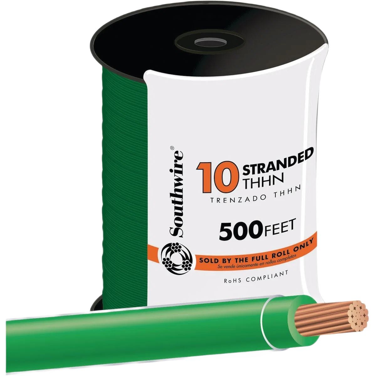 Authentic Southwire 500 ft. 10-AWG Green Stranded THHN Wire Fast
