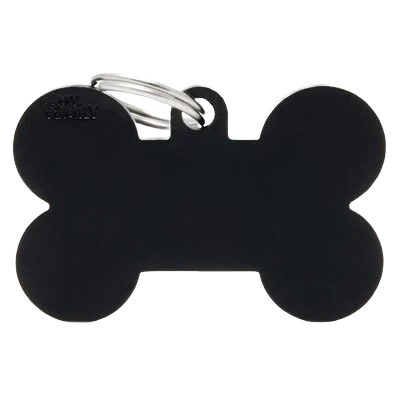 Stylish MyFamily XL Black Bone ID Tag Soft