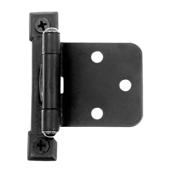 Detailed Acorn Smooth Black Flush Self Closing Hinge Pair Unique