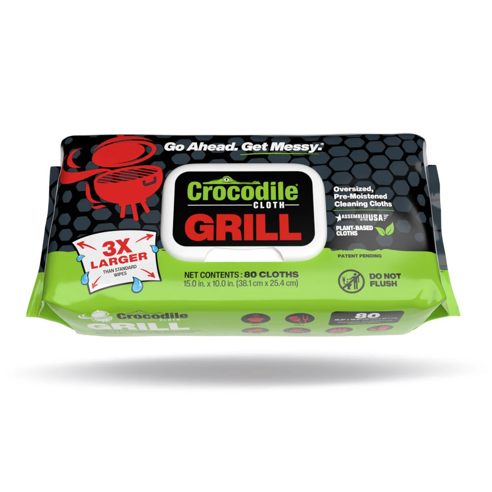 Eco-Friendly Crocodile Cloth for Grill 80 Wipes Practical