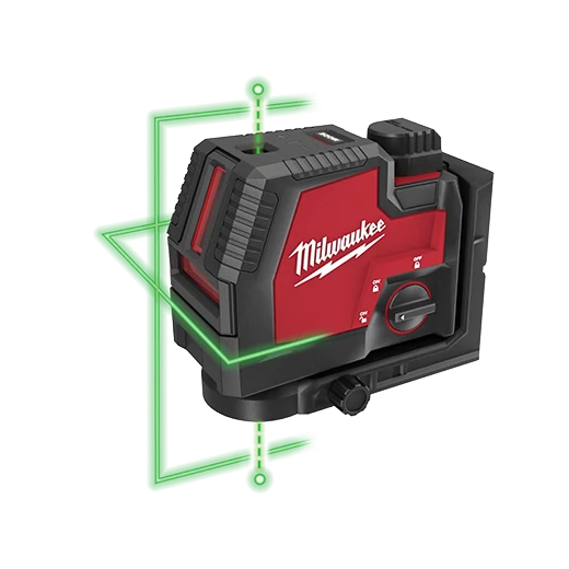 Clean Milwaukee USB Rechargeable Green Cross Line Plumb Points Laser Exceptional