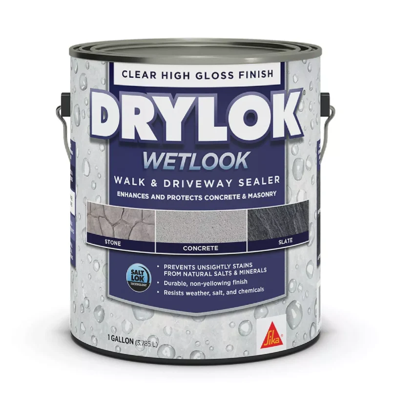 Classic Drylok Wetlook Clear Concrete Sealer 1 Gallon Easy-to-Use