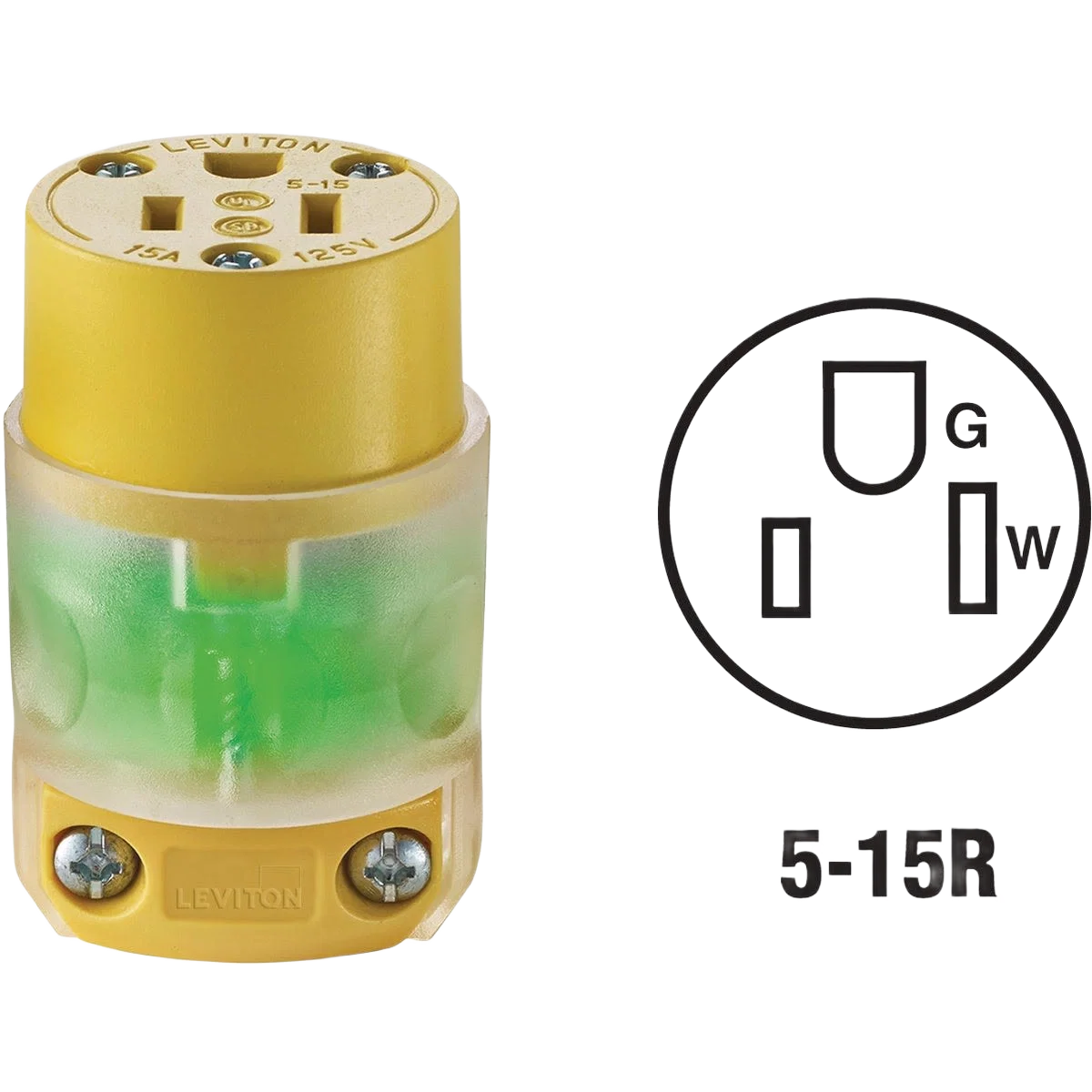 Fast Leviton Vinyl Illuminated Cord Connector Dependable