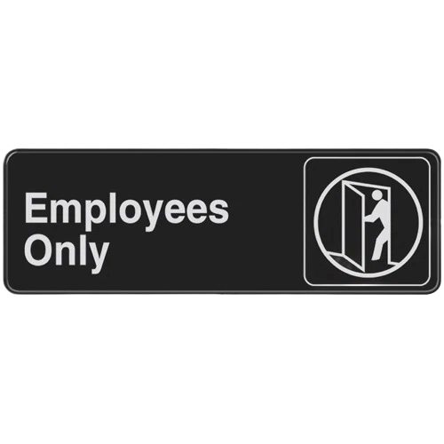Elite Hillman Employes Only Sign 3 x 9 in. Top-Quality