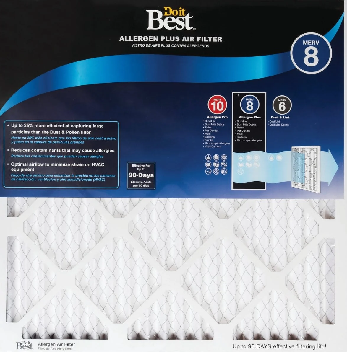 Easy-to-Use Do it Efficiency Rated Allergen Plus Furnace Filter 10 x 20 x 1 in. Fast