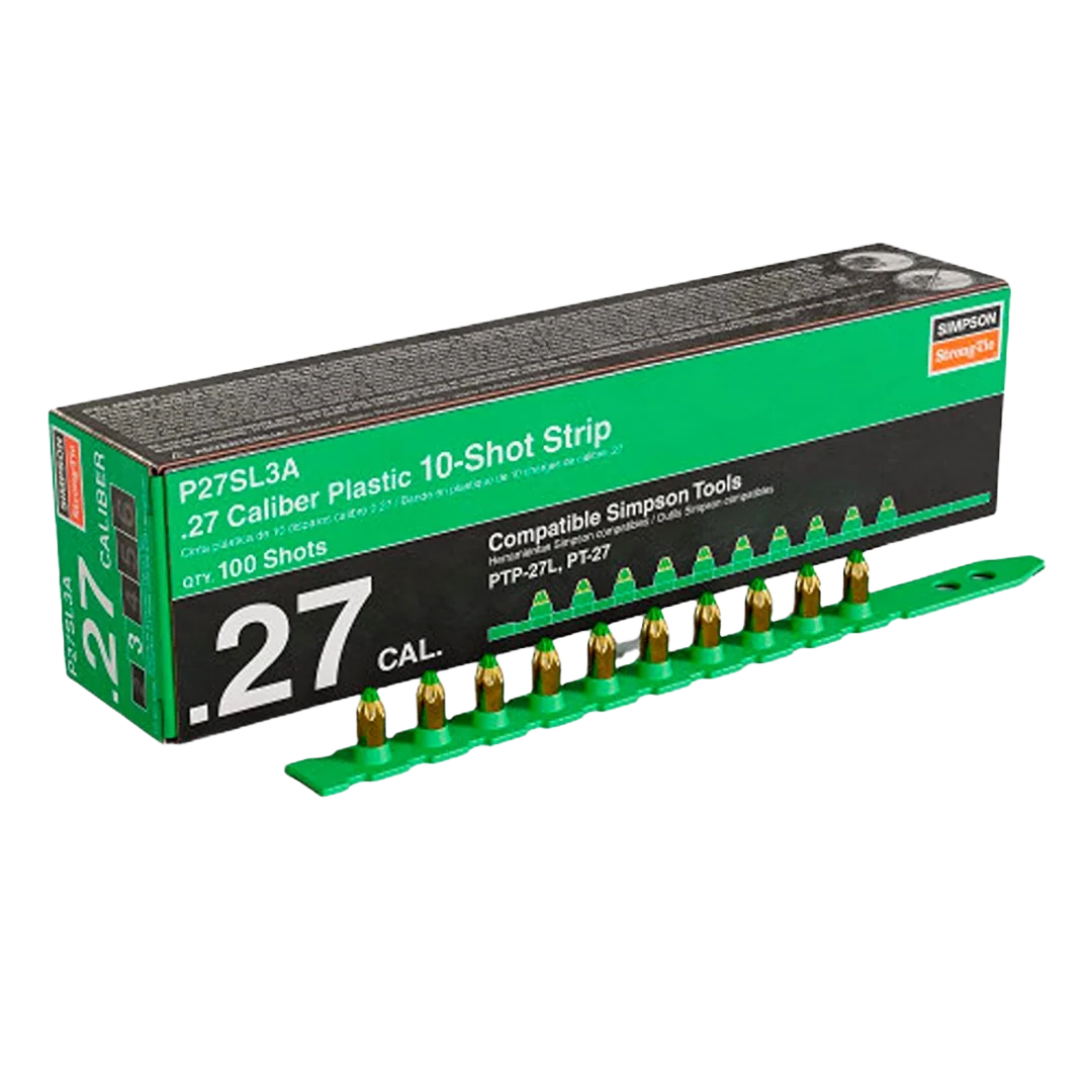 Secure Simpson Strong-Tie Green 0.27-Caliber Plastic Shot Strips 100 Shots Enhanced