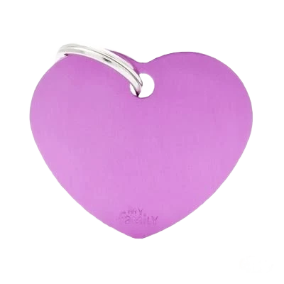 Responsible MyFamily Large Purple Heart ID Tag Fine