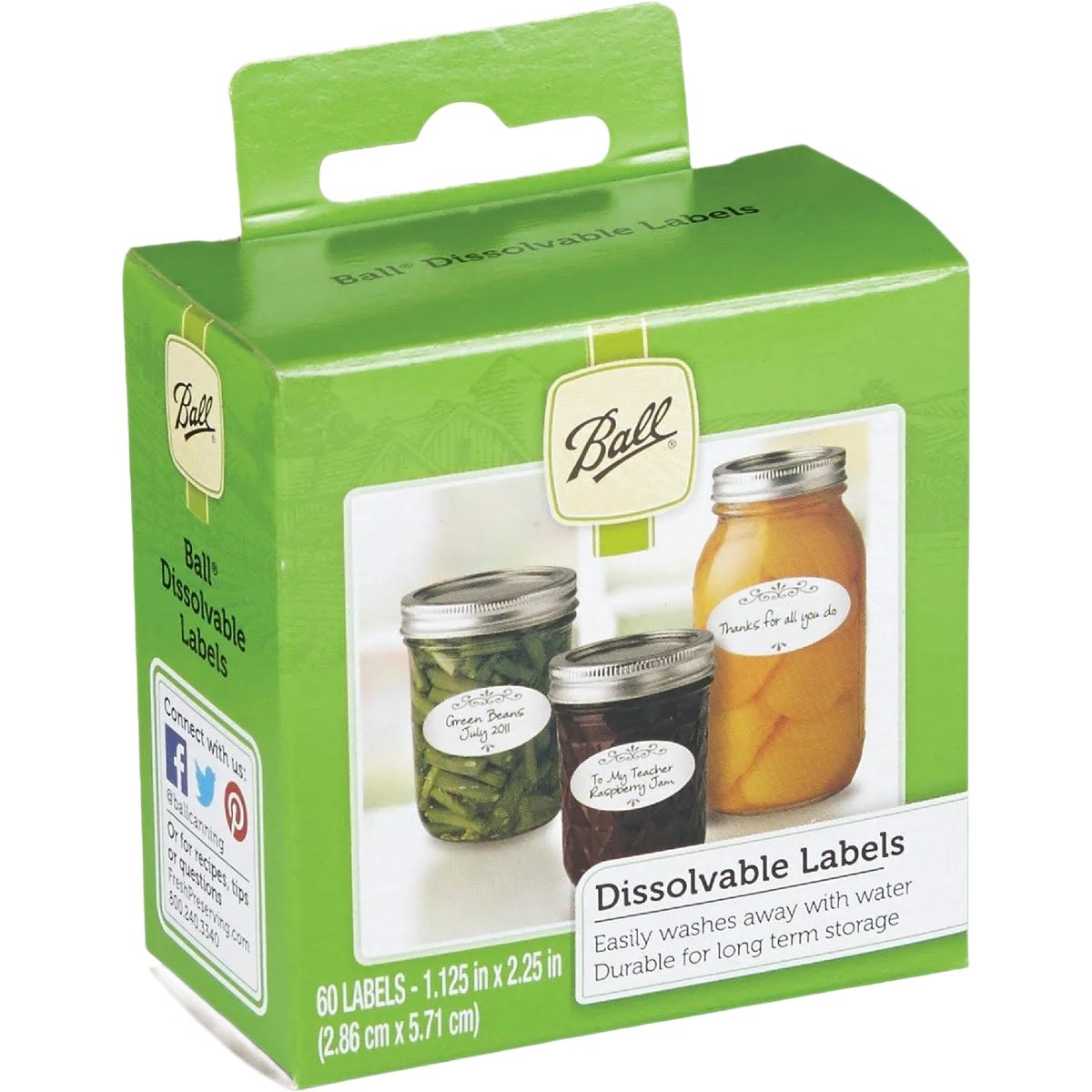 Expertly Made Ball Dissolvable Jar Label Convenient