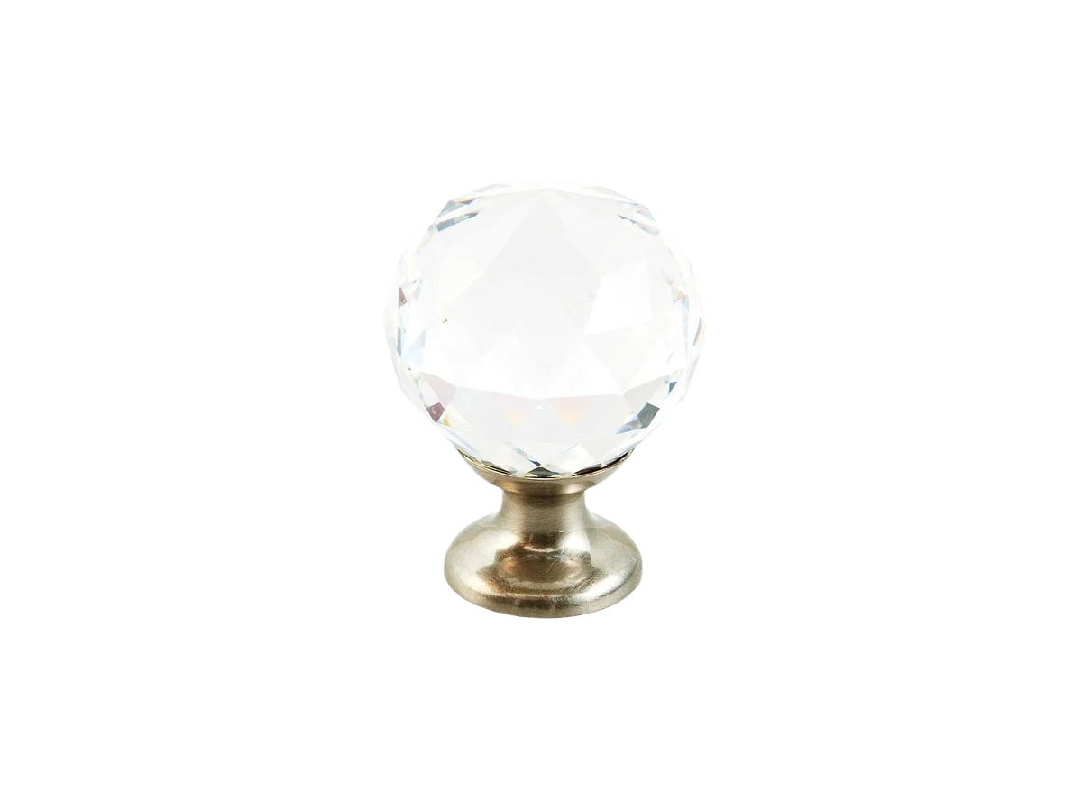 Refined Schaub Fire Crystal Knob Cl Sn Flexible