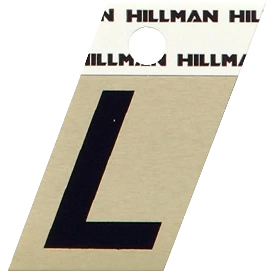 Easy-to-Use Hillman 1-1 2 Inch Black Gold Aluminum Angle Cut Sticker Letter L Proven