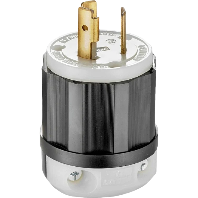 Elite Leviton 20 Amp 250V 3-Wire 2-Pole Industrial Grade Locking Cord Plug Verified