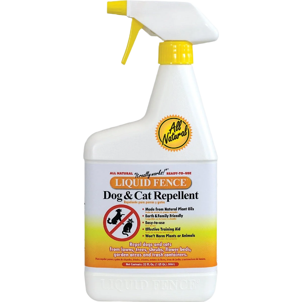Stylish Liquid Fence Dog Cat Repellent Spray 32 oz. Sustainable