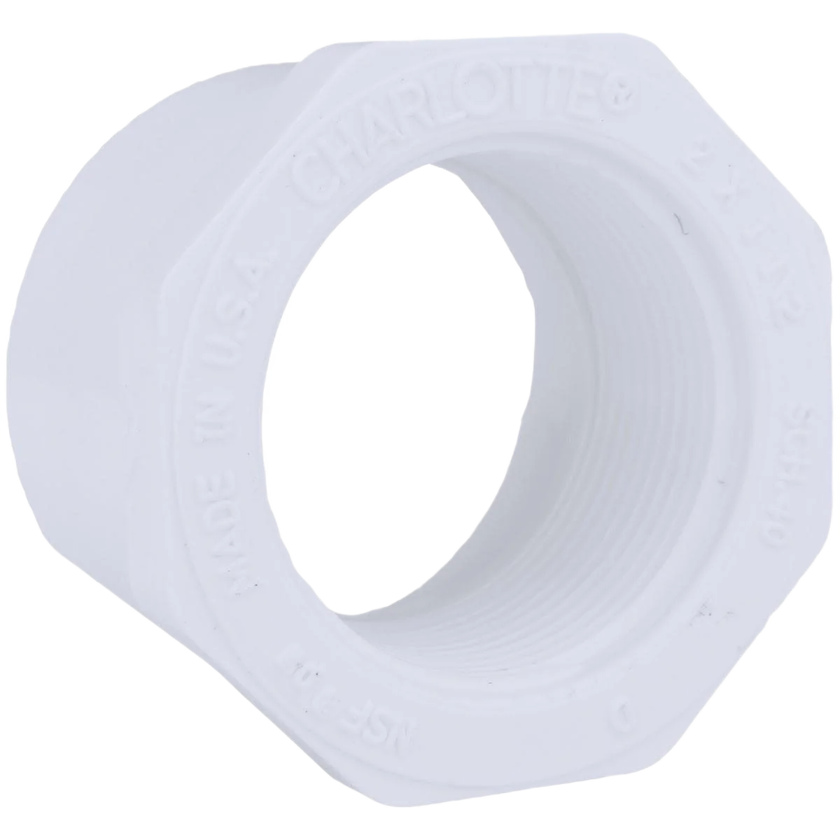 Excellent Charlotte Pipe Schedule 40 PVC Bushing 2 In. SPG x 1-1 2 In. FPT Effective
