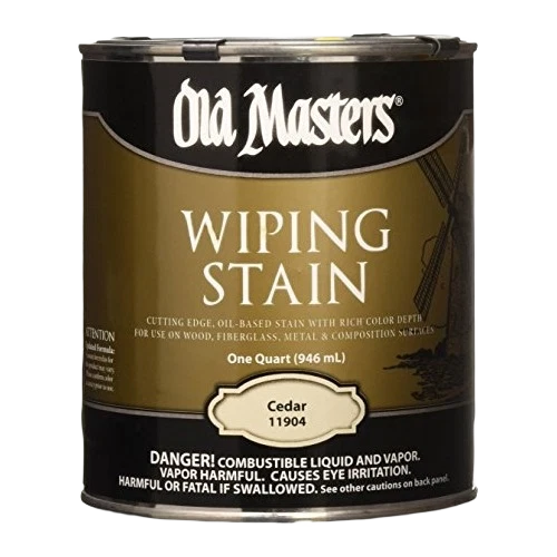 Official Old Masters Cedar Oil Base Wiping Stain 1 Quart Artisan