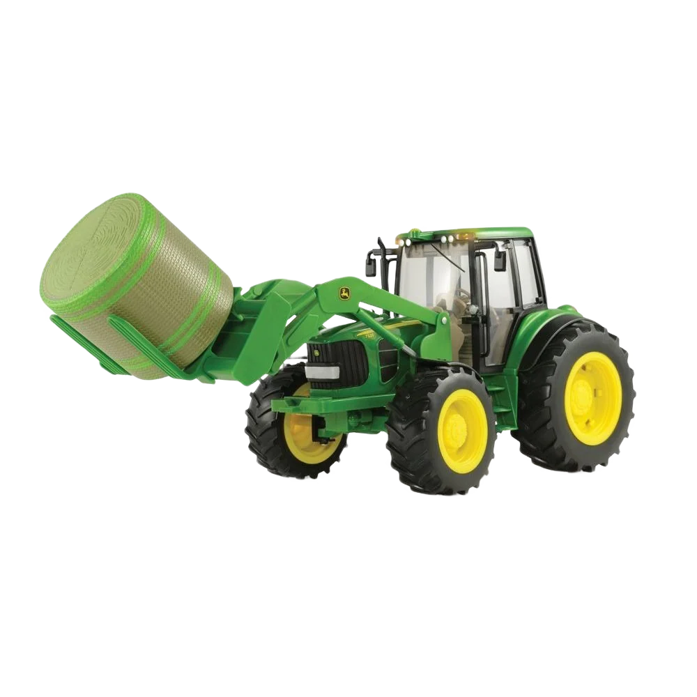 Advanced John Deere Big Farm 1 16 Scale Model 7330 Tractor with Bale Mover Bale Outstanding