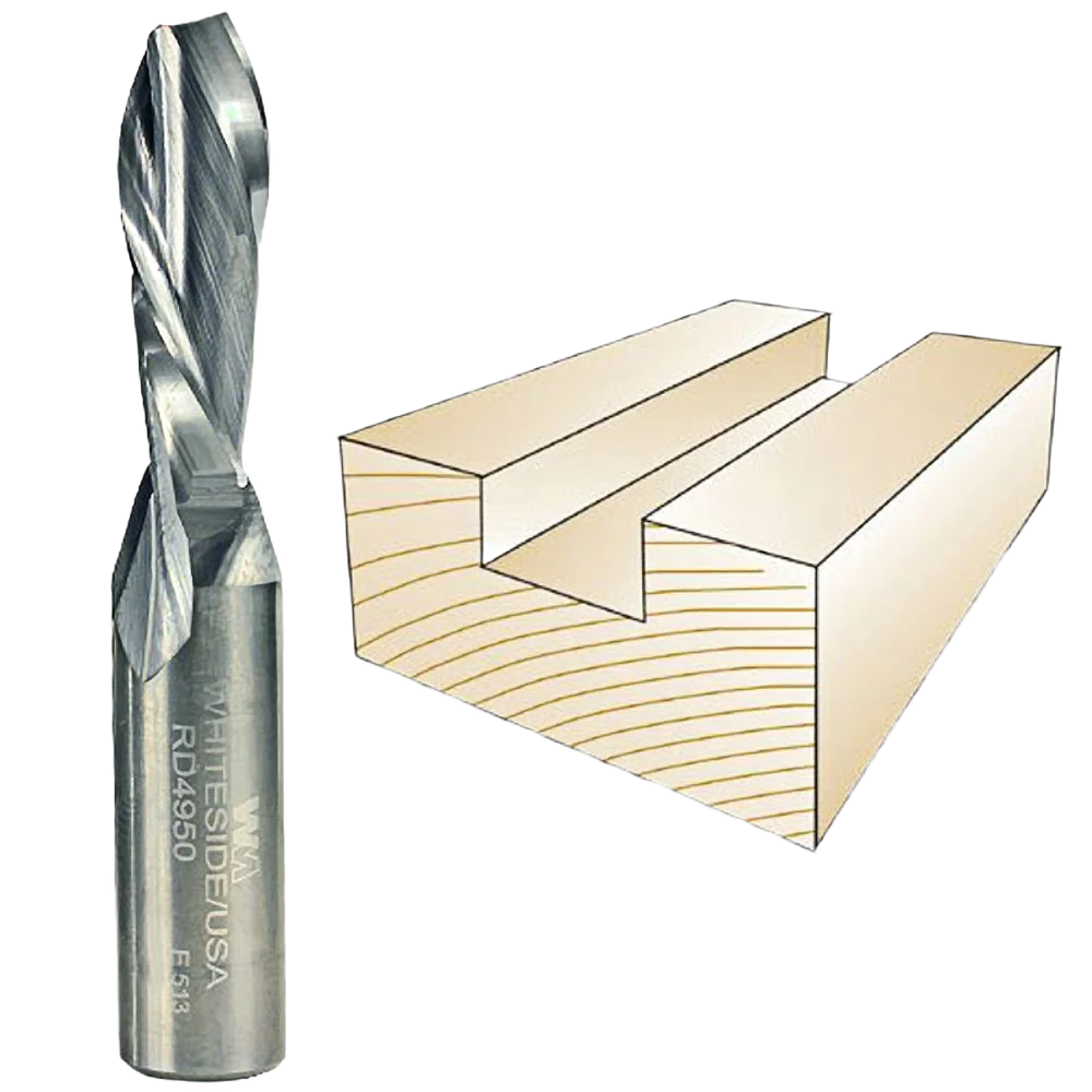 Smart Whiteside Spiral Downcut Bit 1 2 in. SH x 7 16 in. CD x 1-1 4 in. CL Exclusive