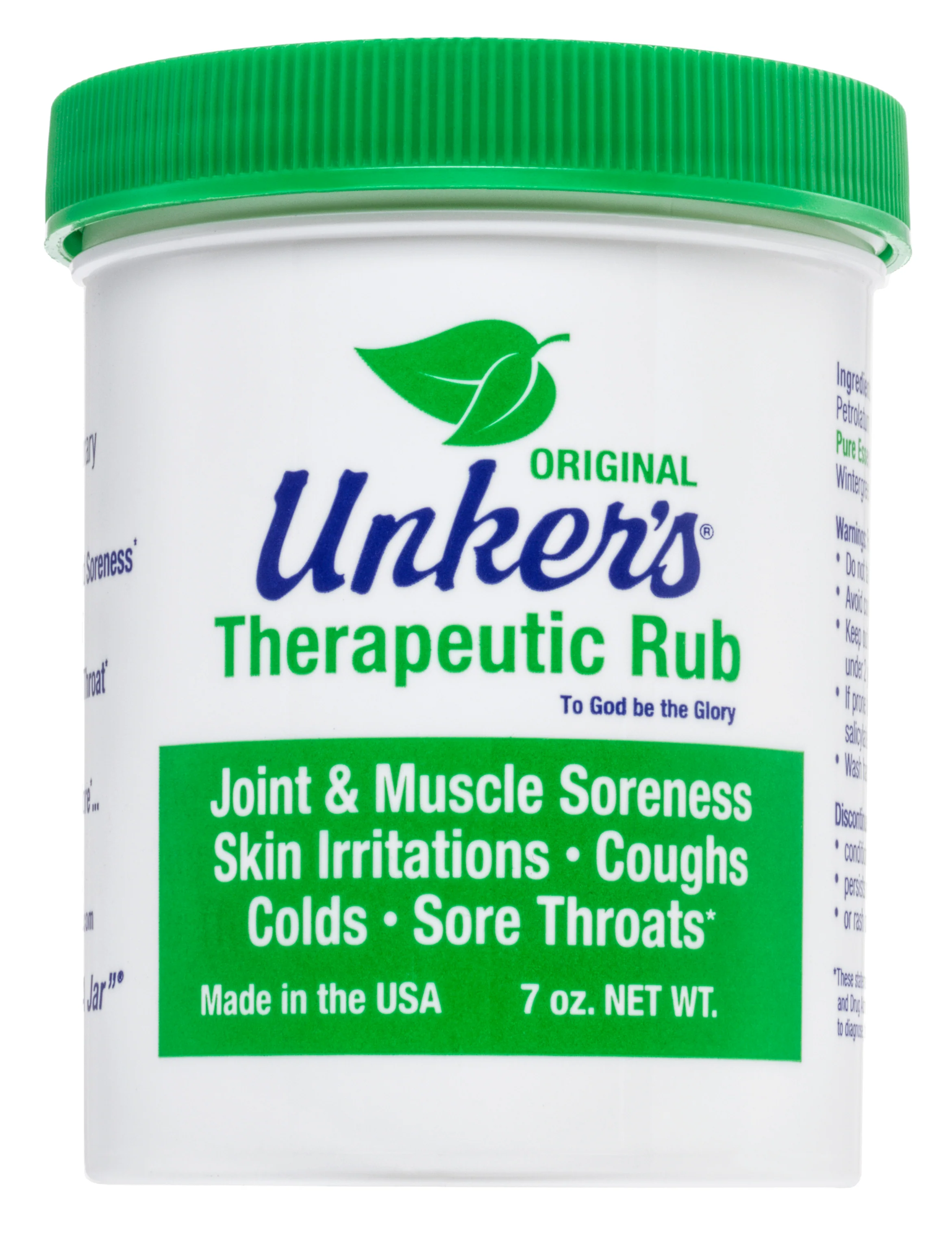 Reliable Unker’s Therapeutic Rub Carefully Designed
