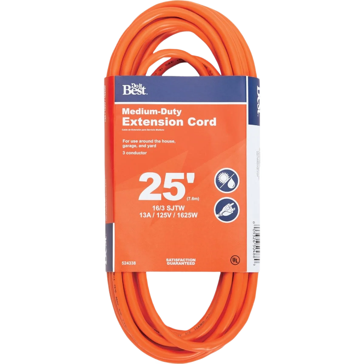 Trendy Do it Orange16 3 Outdoor Extension Cord 25 ft. Functional