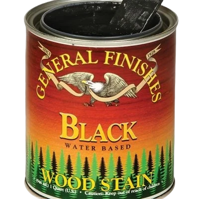 Selected General Finishes Black Water Based Wood Stain Pint Official