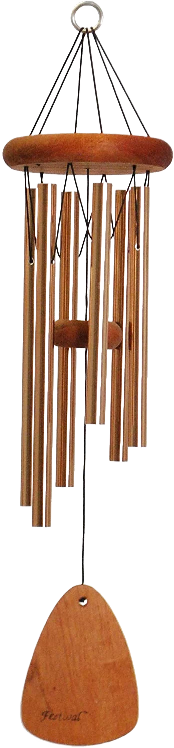Detailed Wind River Festival 24 in. Six Tube Bronze Windchime Scale of D Lightweight
