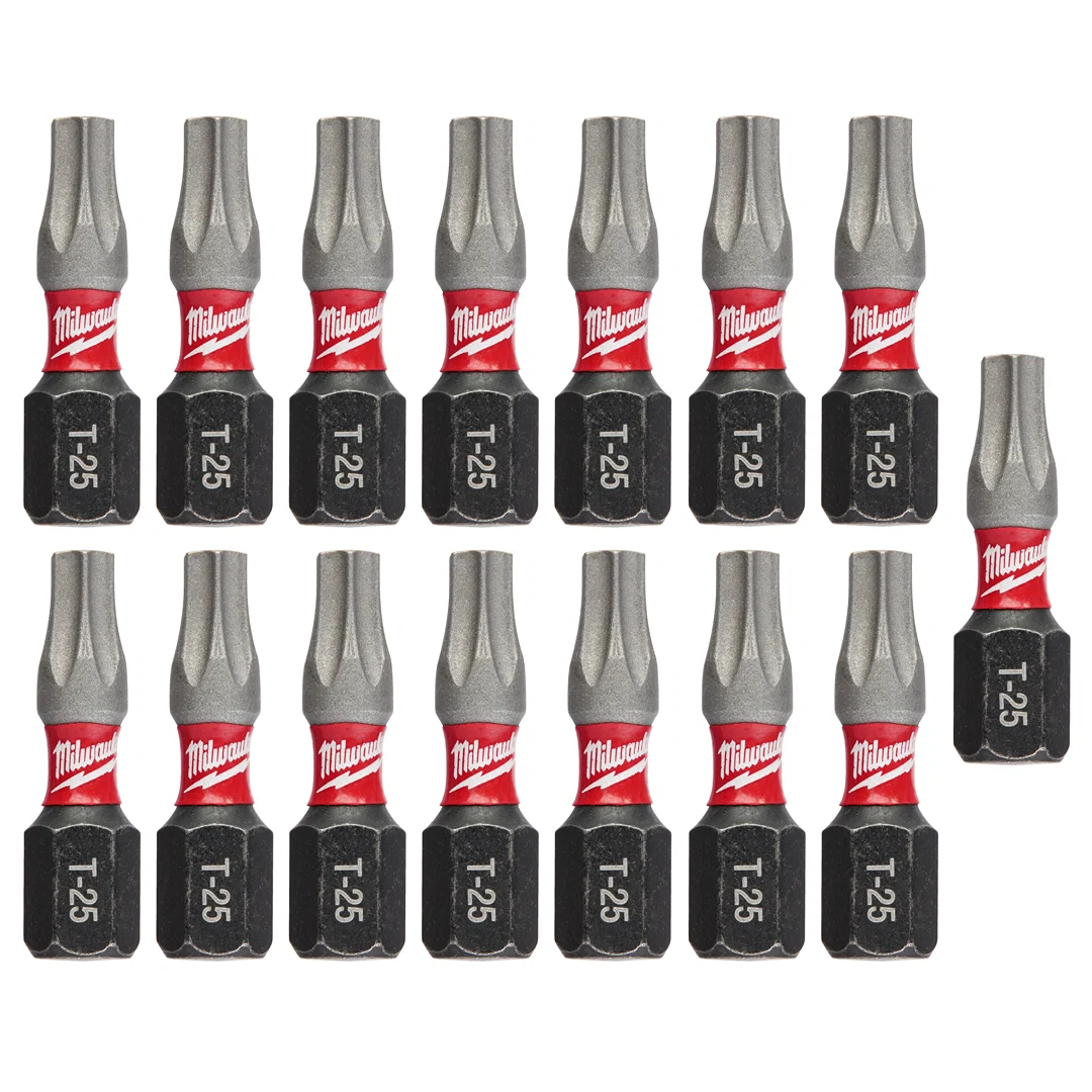 Expertly Made Milwaukee SHOCKWAVE™ 1 T25 Impact Bit 15 Contractor PK Elegant