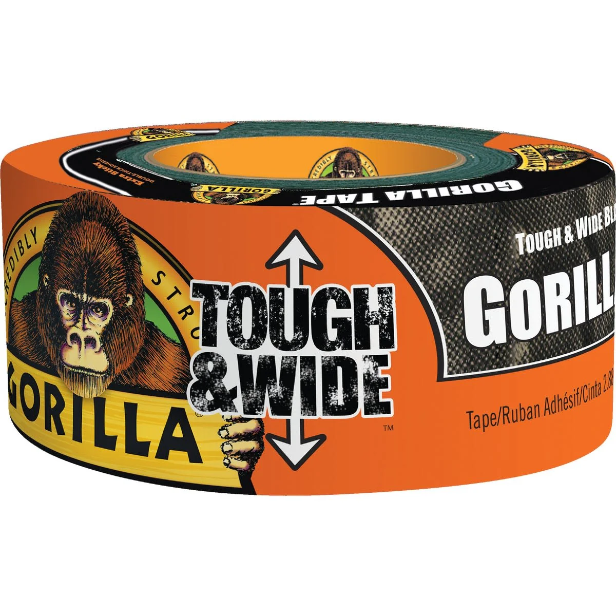 Convenient Gorilla Black Tough Wide Heavy-Duty Duct Tape 2.88 in. x 25 yd. Reliable