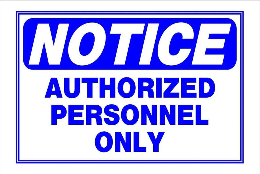 High-Quality Hillman White Blue Notice Authorized Personnel Only Sign 8 x 12 in. Casual