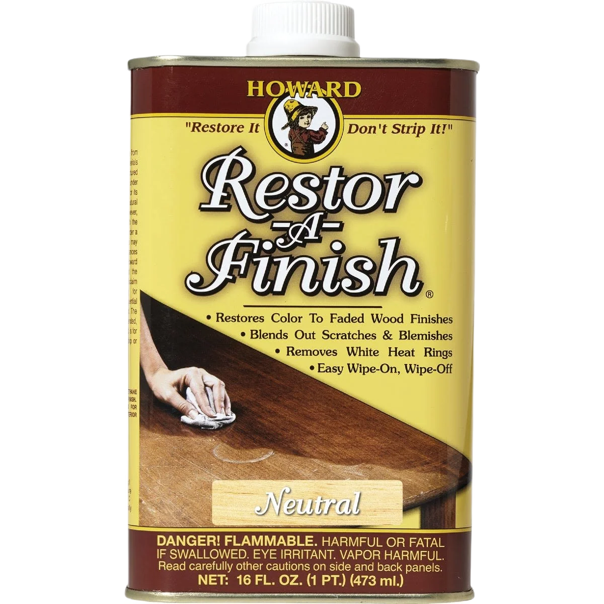 Effective Howard Restor-A-Finish Neutral Wood Finish Restorer 16 oz. Soft