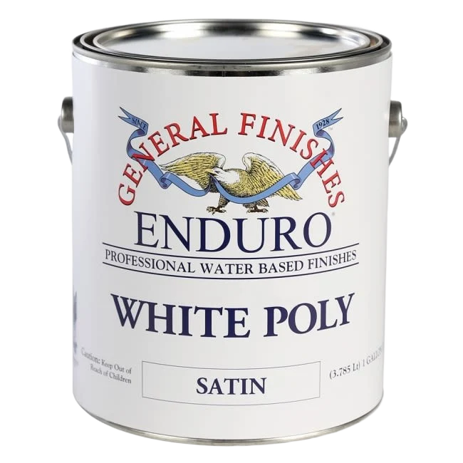 Traditional General Finishes Enduro White Poly Satin Wood Finish 1 Gallon Green
