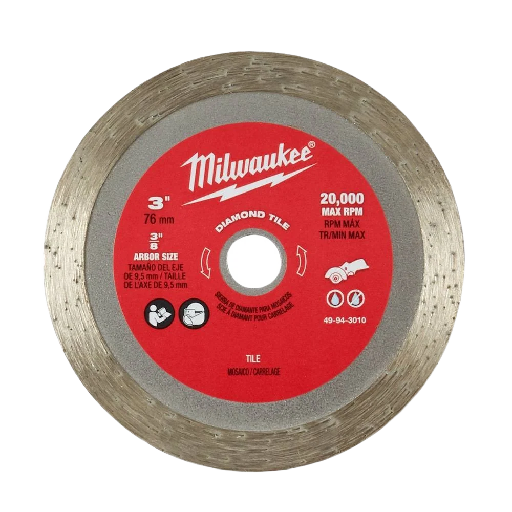 Advanced Milwaukee 3 Diamond Tile Blade Green