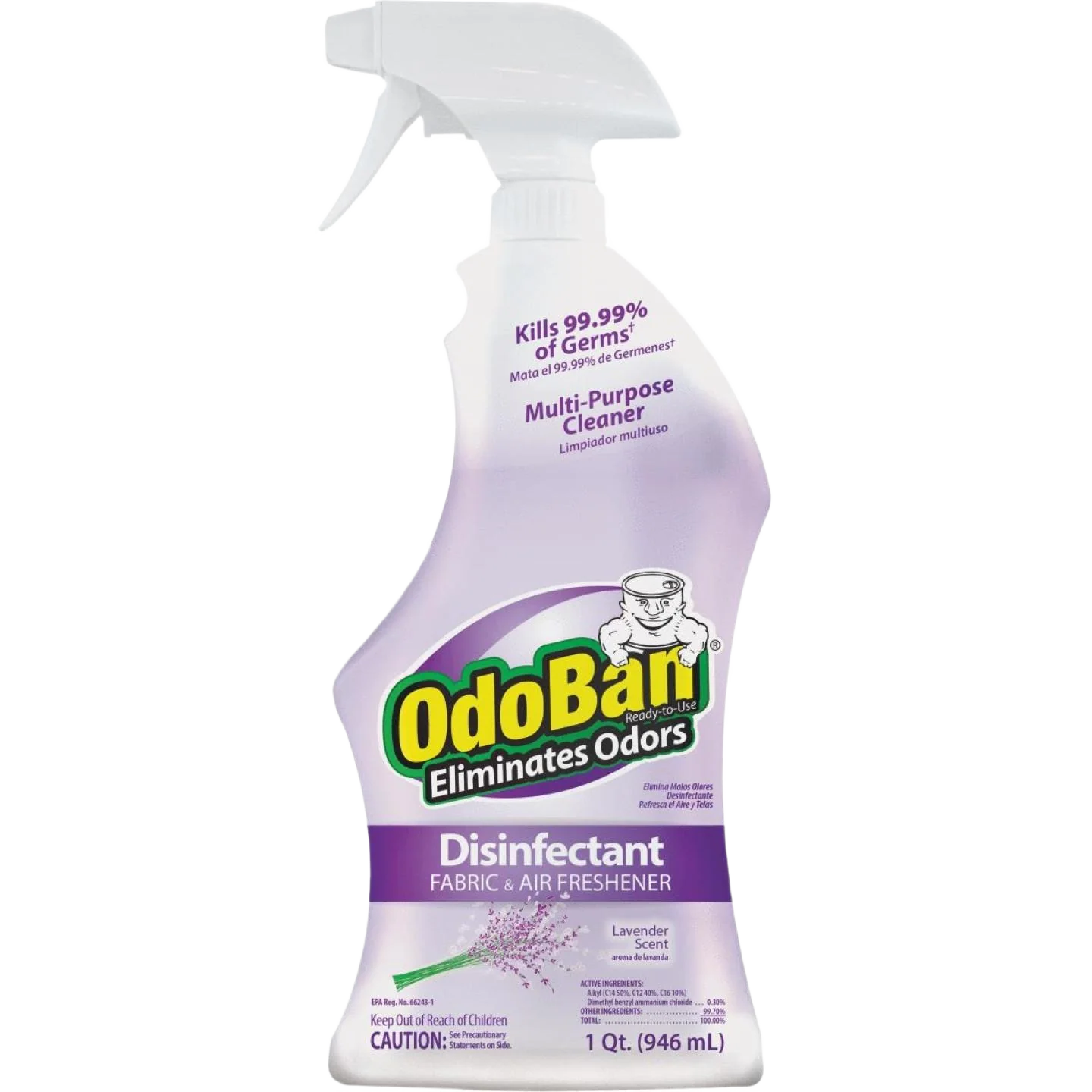 Trusted OdoBan Lavender Washable Surface Sanitizer and Deodorizer 32 oz. Elite