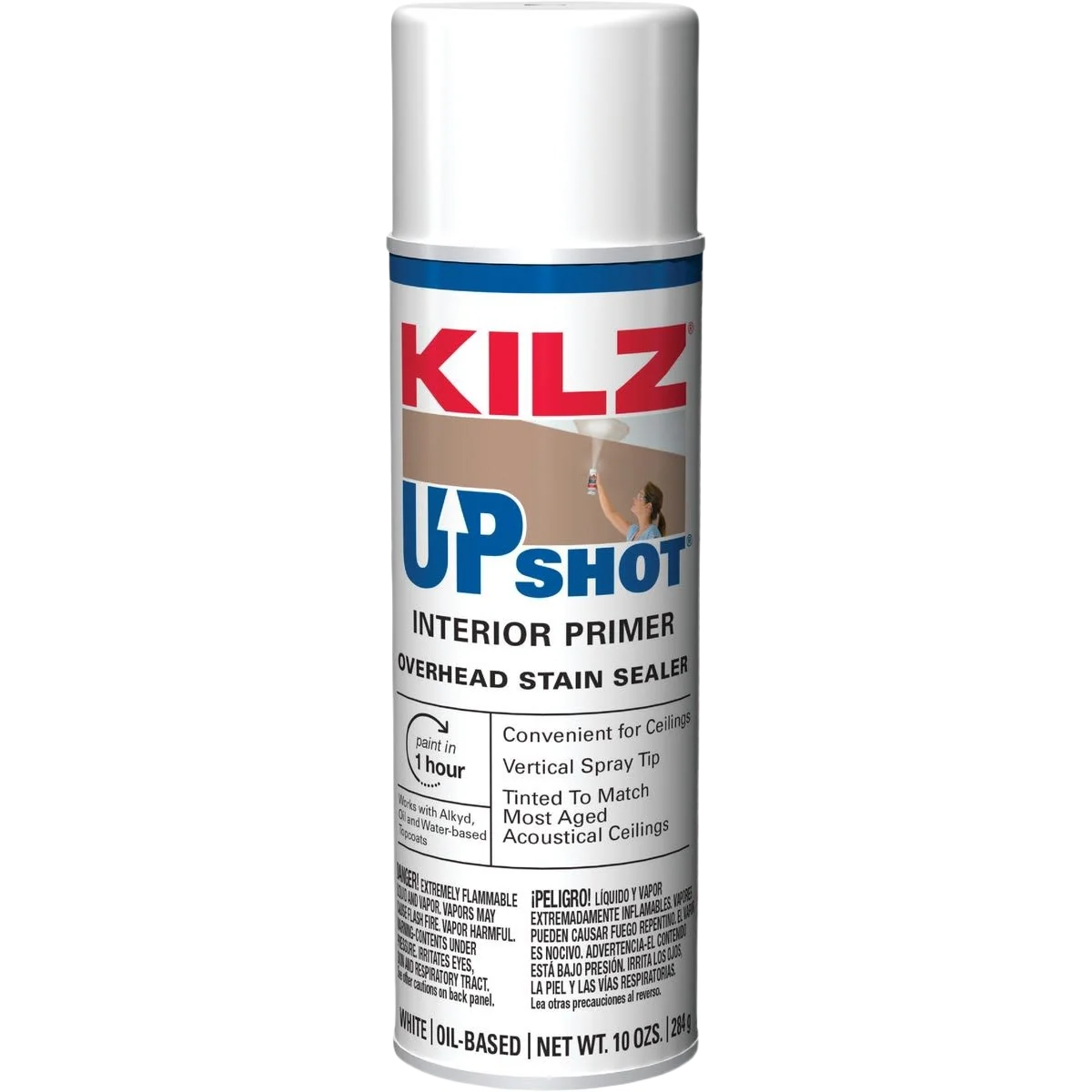 Modern KILZ White Upshot Overhead Stain Sealer Spray 10 oz. Reliable