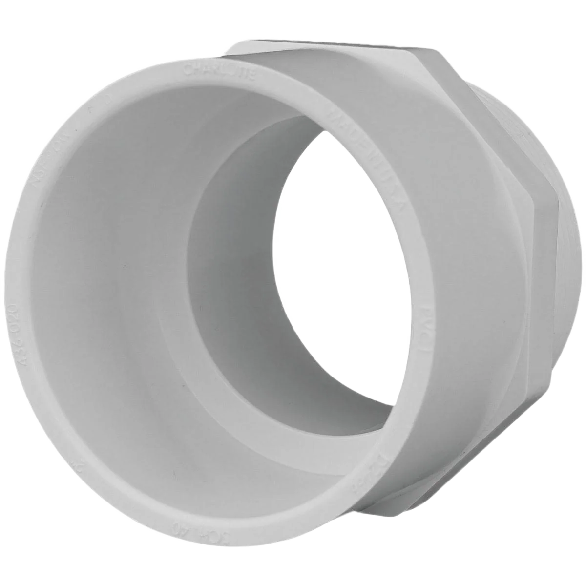 Excellent Charlotte Pipe 2 In. x 2 In. Schedule 40 Male PVC Adapter Premium