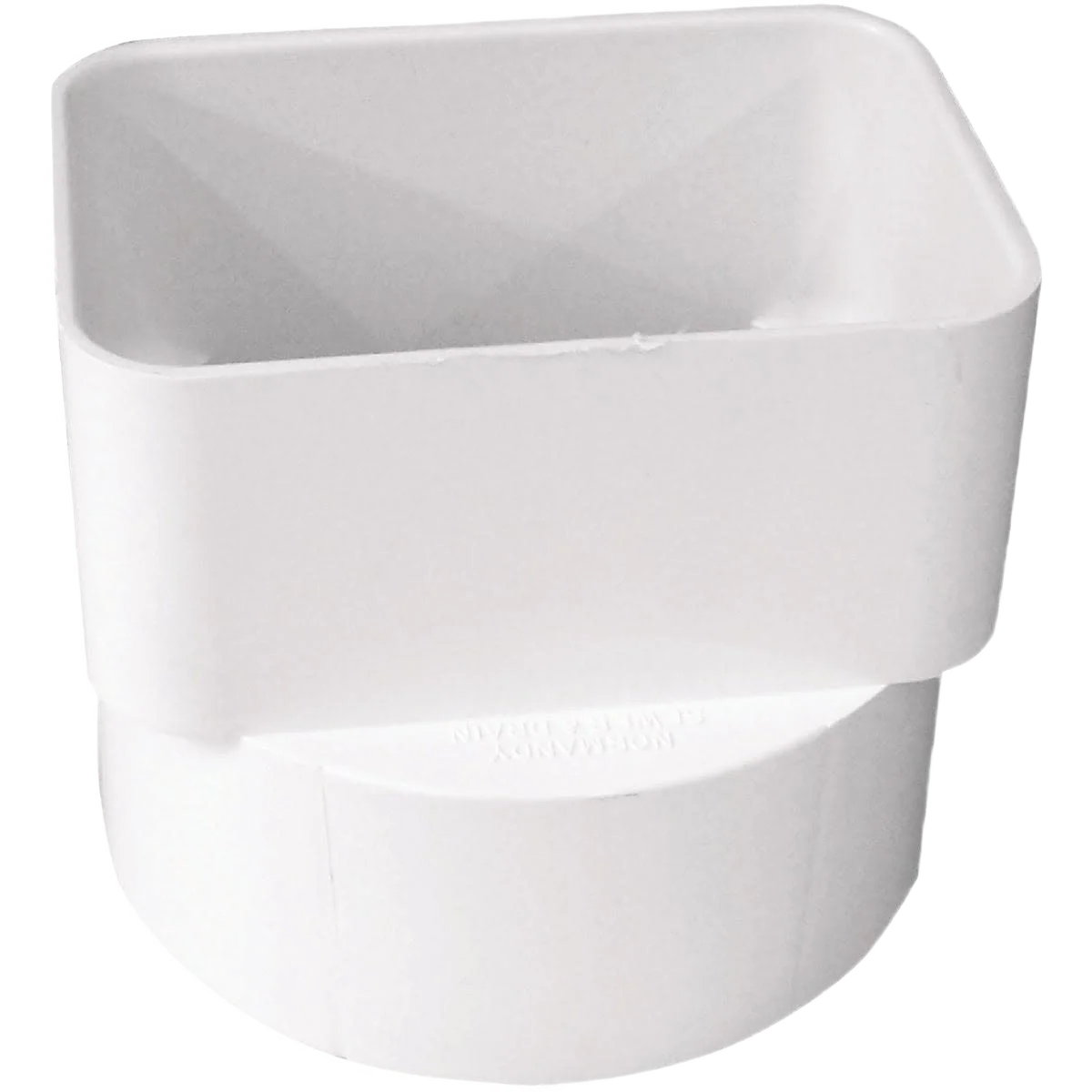 Quality IPEX PVC Downspout Adapter 3 In. x 4 In. x 4 In. Official